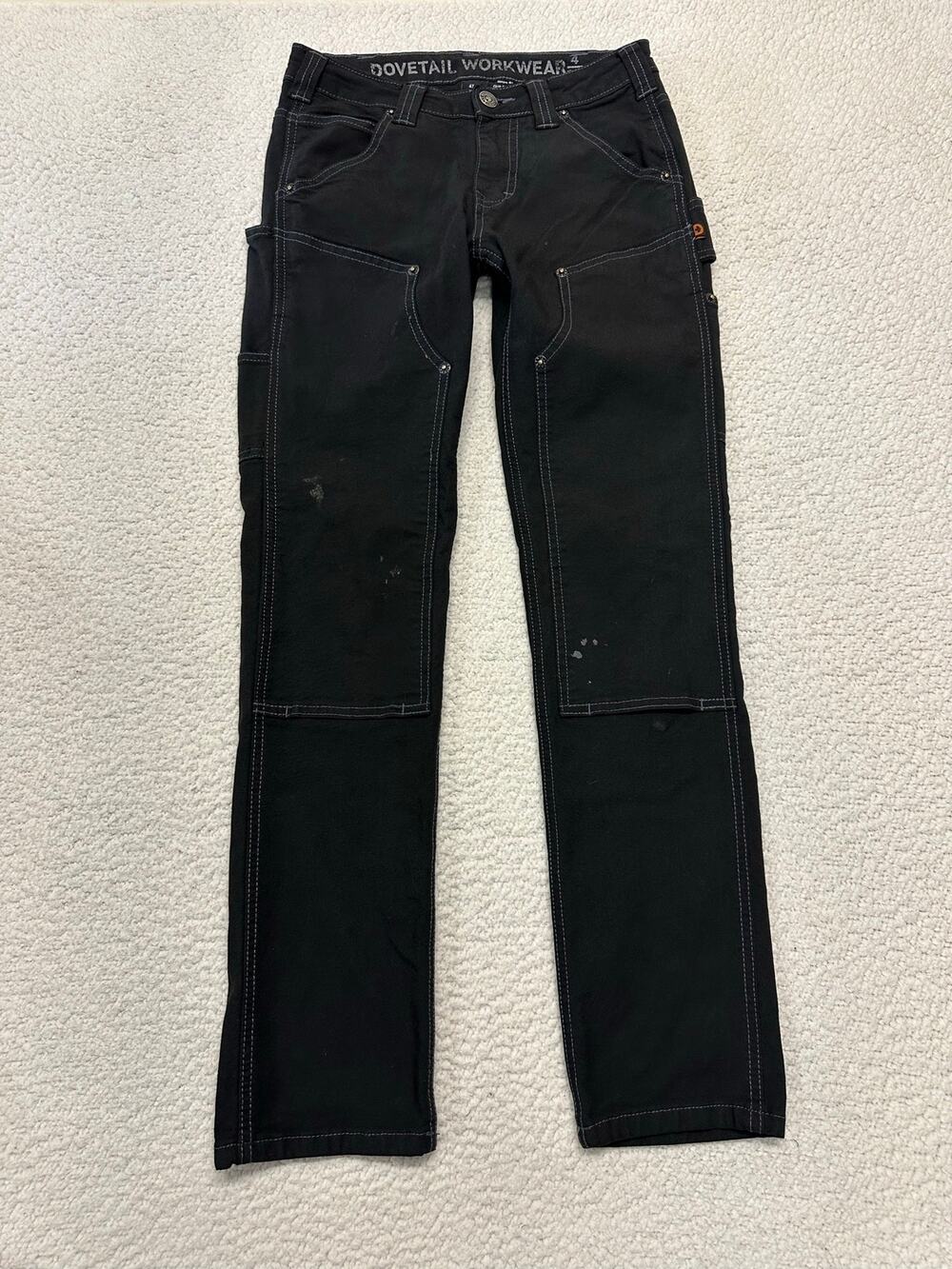 Dovetail Womens Workwear Utility Double Knee Pants Size 4